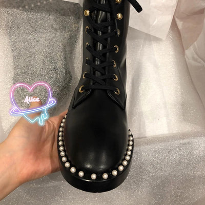 【SUNNY 精品】 SW 珍珠馬丁靴 短靴 皮靴