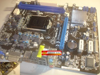 ASRock 華擎 H61M-S 1155腳位 Intel H61晶片組 4組SATA 2組DDR3 CPU固態電容合板