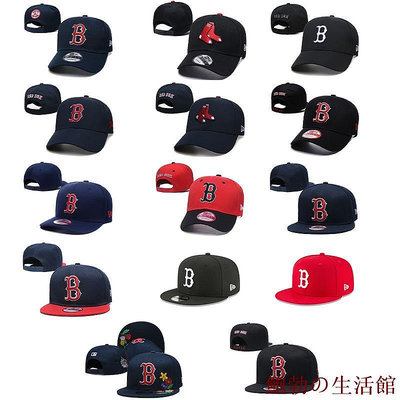 欣欣百貨【】MLB 波士頓紅襪 棒球帽 男女通用 可調整 平沿帽 彎簷帽 嘻哈帽 運動帽 時尚帽子