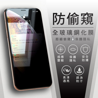 e1 防窺滿版玻璃貼 玻璃保護貼適用iPhone 13 11 12 Pro Max XR Xs  i7 i8 Plus