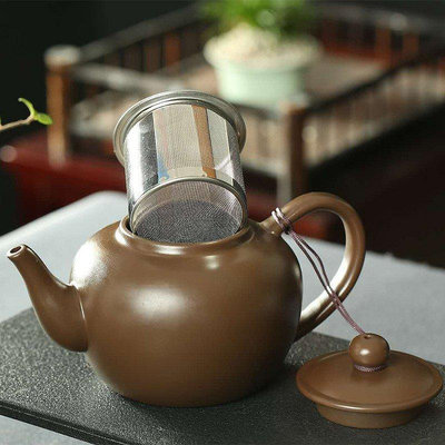茶藝師 紫砂過濾茶壺單壺家用大容量帶內置濾網功夫茶具泡茶器可養會包漿