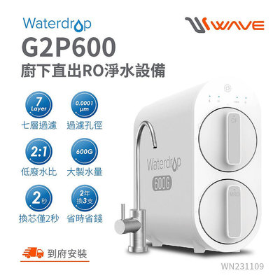 【新莊信源】(全省含安裝)愛惠浦櫥下型RO淨水器(無桶)G2P600
