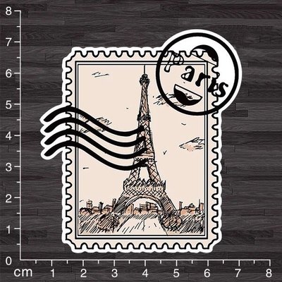 《潮流本舖》 巴黎郵票 防水貼紙 潮流貼紙 PVC 編號A612