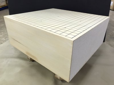 【JP.com】日本中古 木製圍棋棋盤 碁盤 盤厚18.5cm 19路盤 實木圍棋盤 圍棋桌
