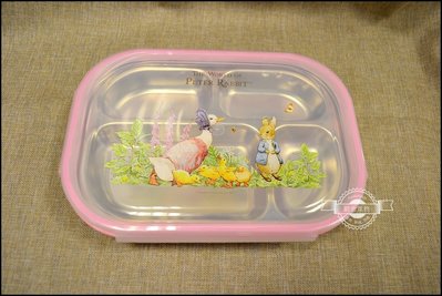 可愛風 正版彼得兔不鏽鋼隔熱野餐盒分格便當盒 藍色/粉色收納盒比得兔PeterRabbit兒童餐具批發價露營【歐舍家飾】