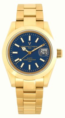 [靚錶閣]Valentino范倫鐵諾高質量全金防水蠔式錶·實心鋼帶·藍寶石鏡片