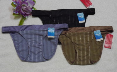 黛安芬【sloggi】~條紋內褲【74-4672】~M,L~黑色,藍紫色,咖啡色~絲質褲