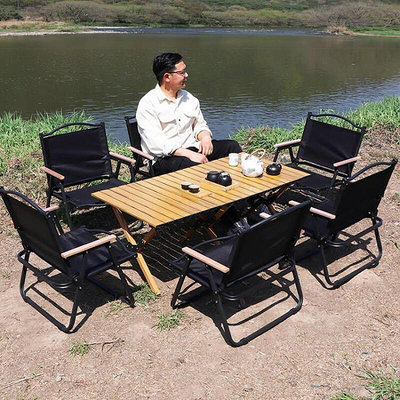 一桌四椅組合戶外露營套餐輕便摺疊休閒用品野餐桌椅擺攤裝備野營 X