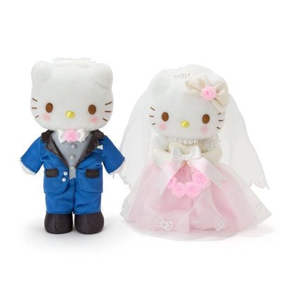 代購現貨 日本三麗鷗Hello Kitty＆Diar Daniel婚禮系列 毛絨婚紗玩偶
