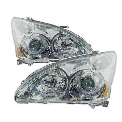 卡嗶車燈 適用於 LEXUS 凌志 RX RX330/RX350/RX400H 03-09 魚眼 HID 大燈 電鍍