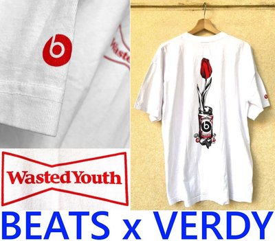 BLACK全新BEATS x VERDY專業耳機品牌WASTED YOUTH鬱金香罐頭花短T