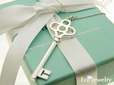 《Eco-jewelry》【Tiffany&amp;Co】經典款  大款皇冠鑰匙細銀珠項鍊 純銀925項鍊 ~專櫃真品 已送洗