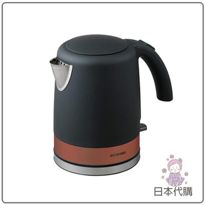 【現貨】日本 IRIS OHYAMA 美型 電熱水壺 快煮壺 大容量 安全 防空燒 1L 黑 BLIKE-D1000
