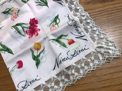 日本手帕  擦手巾 Nina Ricci 淡粉 no. 33-7 49cm