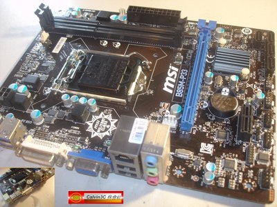 微星 MSI B85M-P33 1150腳位 內建顯示 Intel B85晶片 4組SATA 2組DDR3 USB3.0