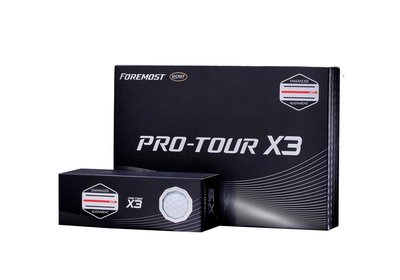 青松高爾夫 '22 FOREMOST Pro-Tour X3 球 (三軸瞄準線) ,3-piece  ,白 $1000元