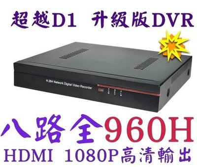 熱銷~! AHD CVI TVI 傳統類比鏡頭升級 8路八路 DVR 手機監控主機監視硬碟錄影機監視器另有16路4路四路