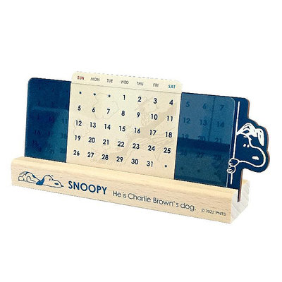 §A-mon日本雜貨屋§史努比SNOOPY木造款 月曆 萬年曆 日曆 週曆桌上擺飾 日本製 現貨