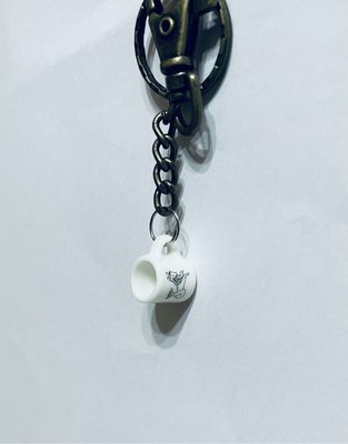 英文 字母 名字 白色 馬克杯 杯子 造型 吊飾 鑰匙圈
