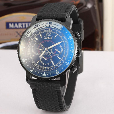 新品熱賣 jaragar 機械手錶 藍玻璃時尚休閑全自動機械手錶