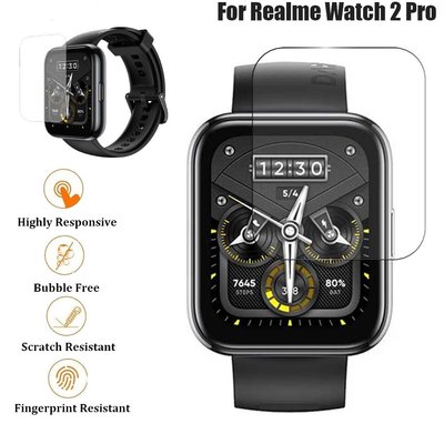透明滿版手錶貼膜 兩入 手錶保護貼 防割防刮 適用Realme Watch 2 Pro Smartwatch