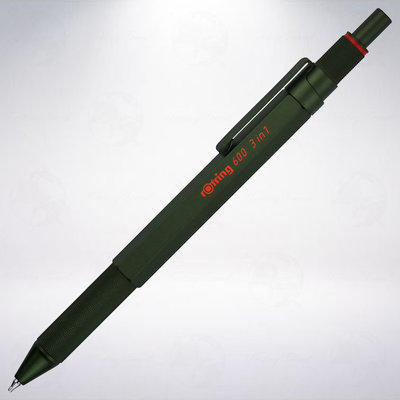 德國 洛登 紅環 rOtring 600 3-in-1 複合型筆記具: 迷彩綠/Camouflage Green