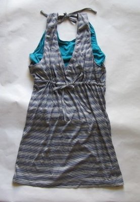美國品牌［MERRELL］女藍白條紋休閒洋裝(編號0581) ~M