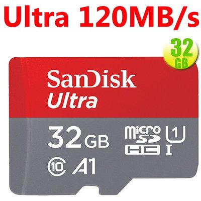 SanDisk 32GB 32G microSDHC【Ultra 120MB】micro microSD 記憶卡 C10