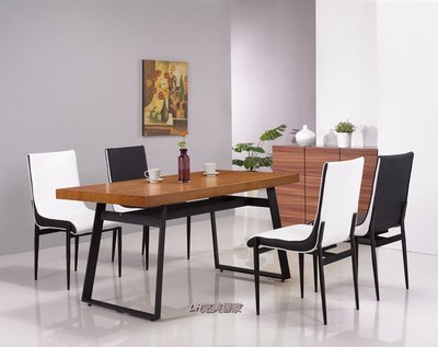 【DH】商品貨號N962-1商品名稱《拉亞》五尺胡桃色餐桌/餐椅(另計)俐落簡約設計。主要地區免運費