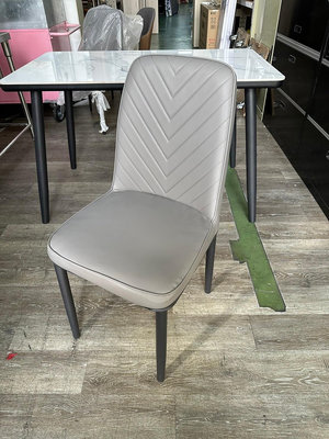 吉田二手傢俱❤全新簡約皮商業椅 餐椅 咖啡椅 單人椅 靠背椅 休閒椅 美甲椅 灰色 橘色 淺灰色