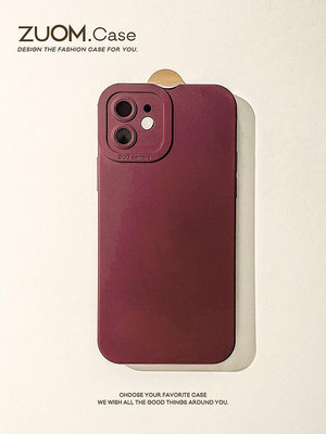 極簡純15紅色ip14適用iPhone12mini新款蘋果13pro手機殼11高級感s液態軟殼xs全包鏡頭8plus女7p保護套-水水時尚