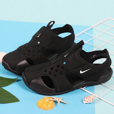 100原廠％Nike耐吉男女兒童鞋2021夏季新款魔術貼透氣包頭涼鞋943826-001