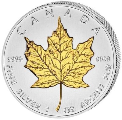 加拿大 紀念幣 2010 鍍金楓葉紀念銀幣 原廠