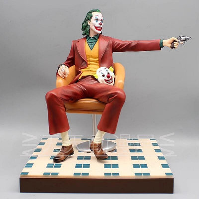 GK雕像 joker DC模型 傑昆 紅衣小丑 坐姿 電影周邊 公仔 手辦 模型 啊件