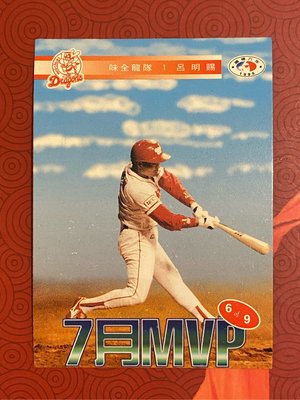 1995-162  7月MVP  味全龍隊呂明賜  連續動作卡  6 of 9