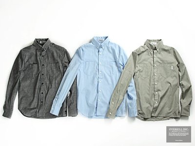 OVERKILL 10 A/W Oxford Shirt  灰L 牛津 OVK 非REMIX 阮經天 長袖 襯衫二手單品