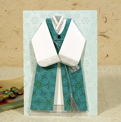 【象牙cute ta】韓國 Korean young man traditional dress card 韓國傳統禮服萬用卡
