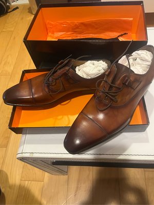 全新 42號 US 9 9.5 MAGNANNI 西班牙 時尚簡約橫式牛津紳士鞋 棕 咖啡 色 21317B-COG