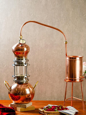 新品蒸餾器家用小型純露古法蒸餾機杜松子琴酒蒸餾設備純銅金酒提純器