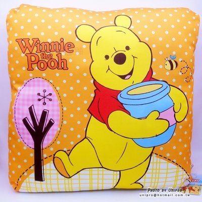 【UNIPRO】糖罐 小熊維尼 Winnie the Pooh 48X48cm 涼感方枕 四方枕 靠枕 大抱枕 維尼