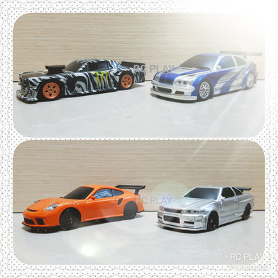 1/43 Jiabaile RC 迷你 遙控車 drift car 油門+轉向比例 四驅 甩尾 飄移 競速 有燈光  紓壓  禮物 玩具