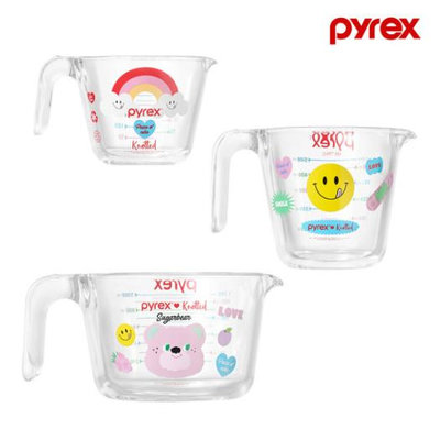 聯勝百貨公司[PYREX X Knotted] 量杯 3p 套裝(250ml 1p、500ml 1p 和 1L 1p)