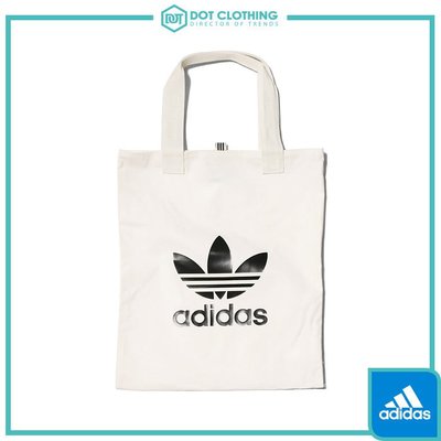 DOT聚點 ADIDAS ORIGINALS SHOPPER BAG 白黑 三葉草 手提包 帆布袋 肩背包 BQ7569