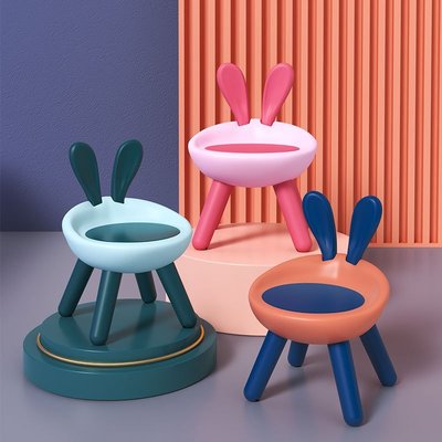 促銷打折兒童動物小凳子換鞋椅子時尚創意兔子家用腳凳卡通矮凳塑料小板凳神奇悠悠