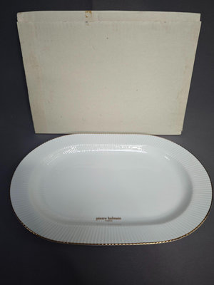 zwx 日本舶來法國pierre balmain品牌西餐盤，橢圓形餐