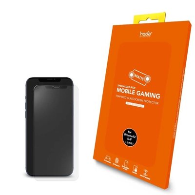 免運【HODA好貼】iPhone 12 pro max 12 mini手遊專用霧面磨砂防眩光黑框滿版玻璃保護貼