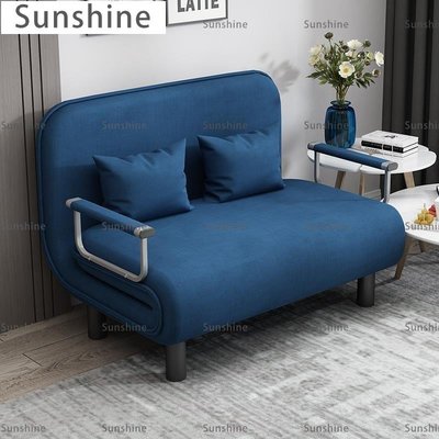 [Sunshine]簡約布藝可折疊兩用多功能客廳書房雙人單人小戶型1米1.5米沙發床