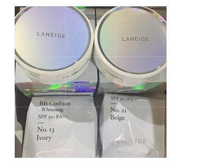 【黑科技生活館】Laneige 蘭芝 水聚光淨白氣墊粉霜 1盒兩蕊 15g+15g 贈替換蕊*HH