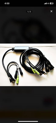攜帶迷你2埠USB/PS2 Cable KVM線長180公分