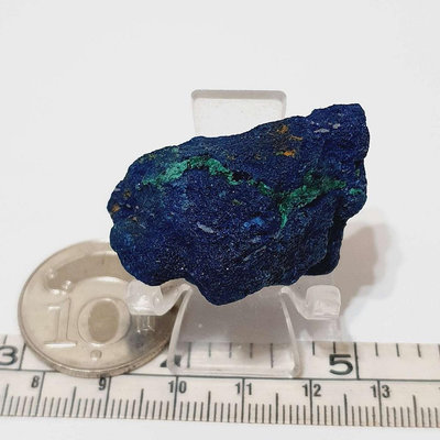 藍銅礦 26g +壓克力架 原礦 礦石 原石 教學 標本 收藏 小礦標 礦物標本6